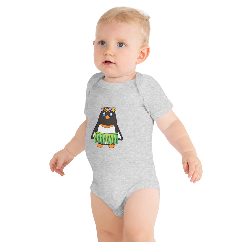 Kailani Hula Penguin baby short sleeve one piece