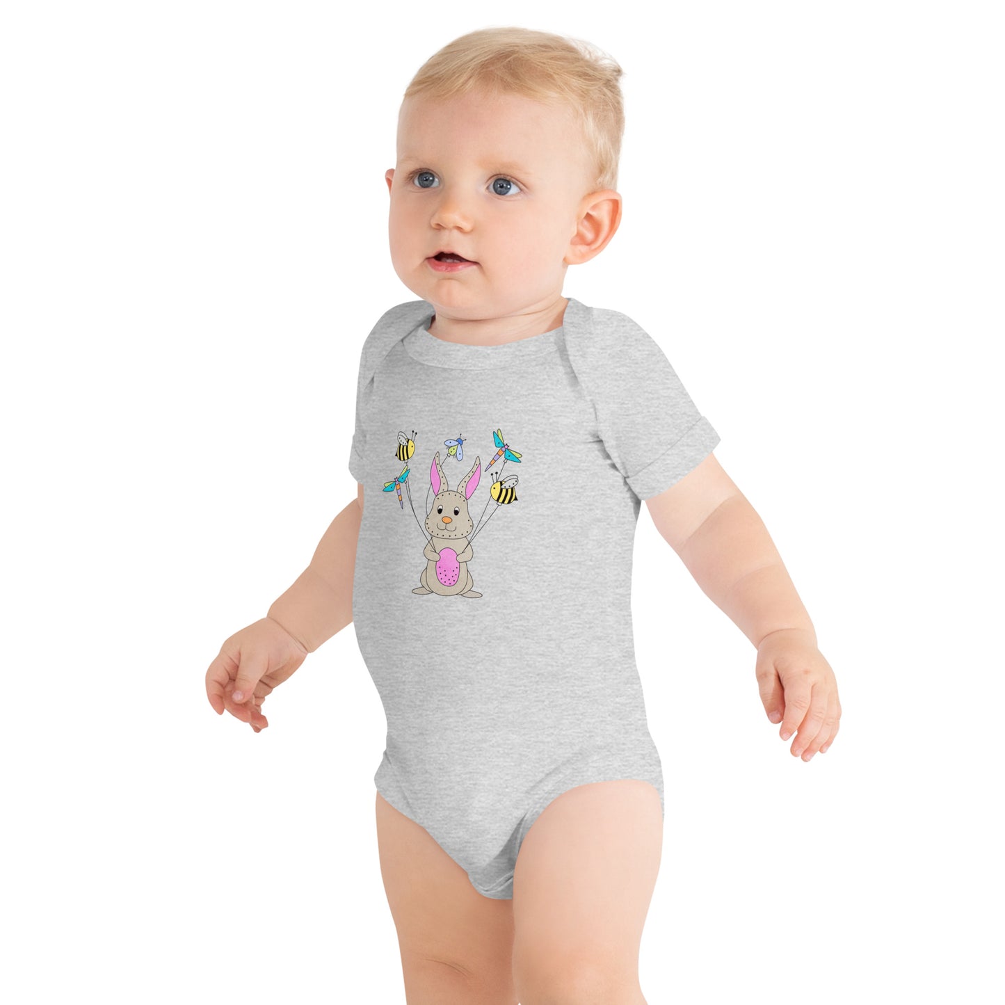 Bunny Balloon Baby short sleeve one piece