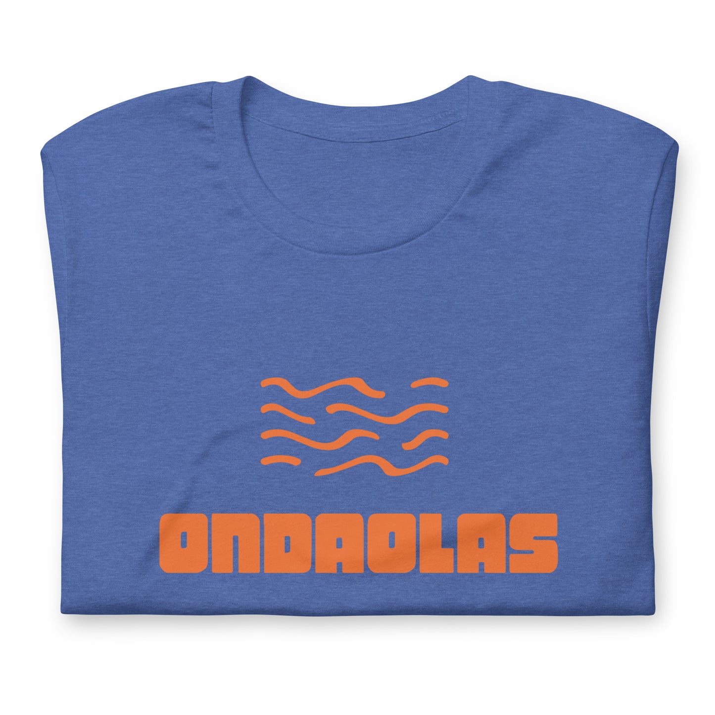 Heather True Royal Unisex t-shirt Original Wave in Orange