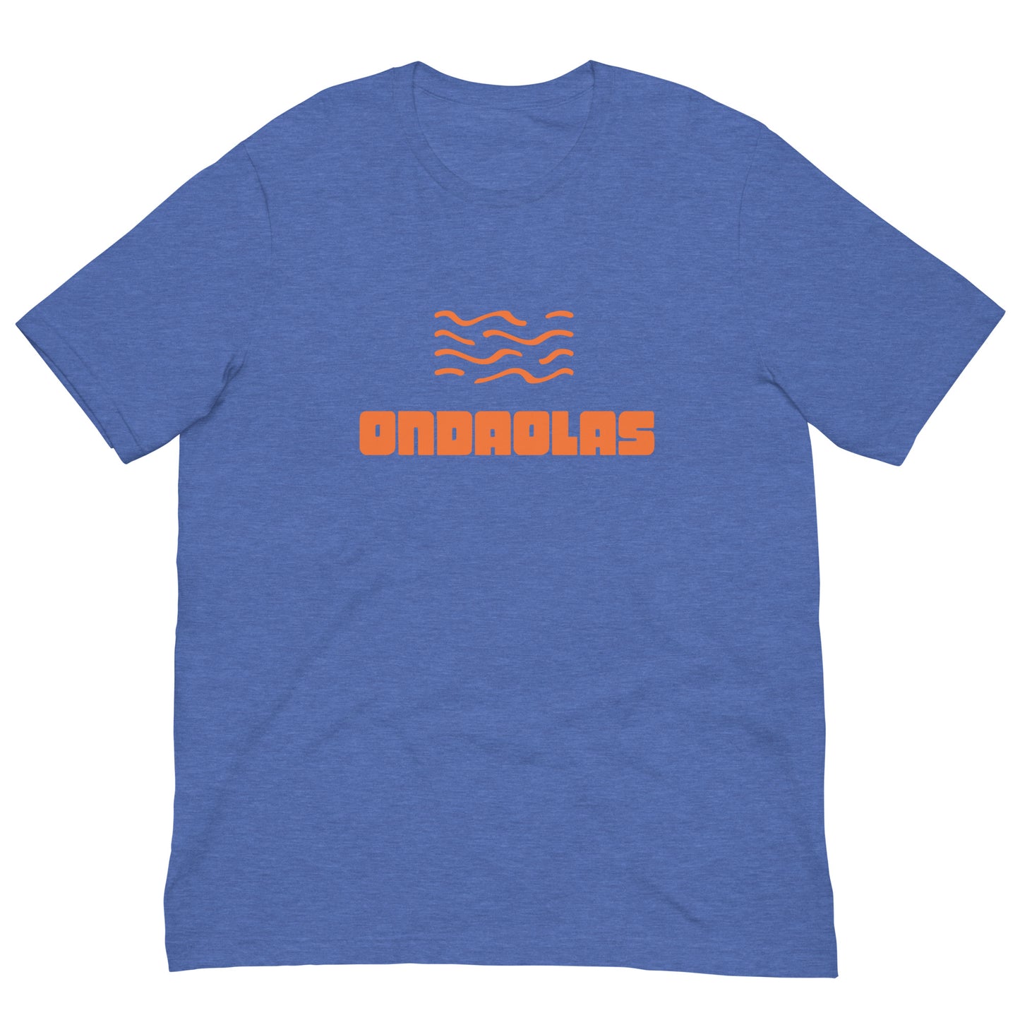 Heather True Royal Unisex t-shirt Original Wave in Orange