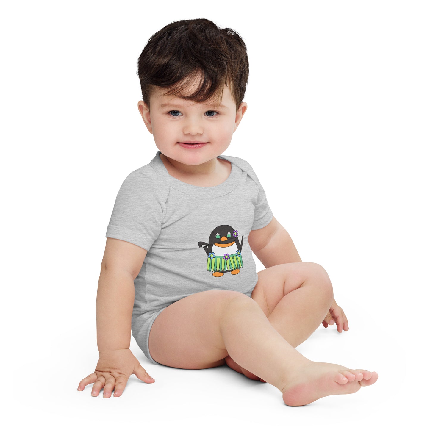 Leilani Hula Penguin baby short sleeve one piece