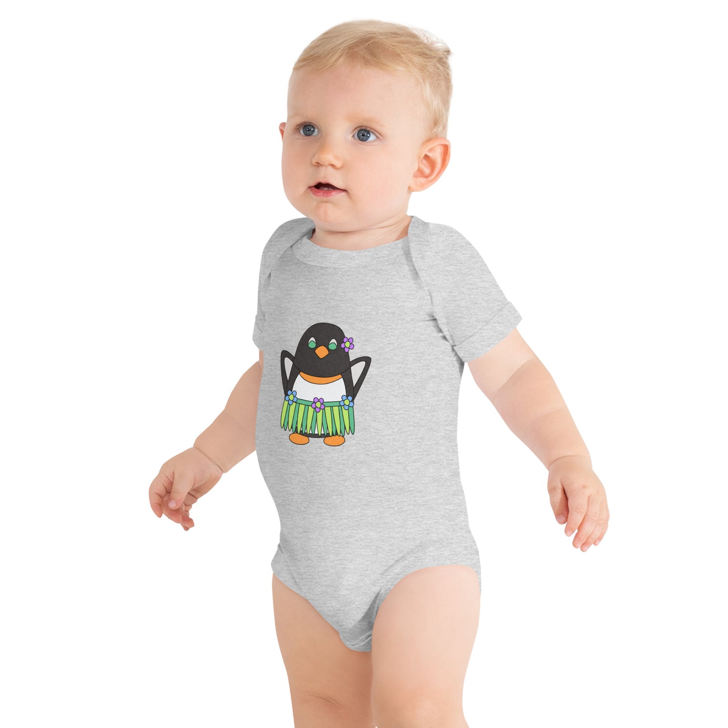 Leilani Hula Penguin baby short sleeve one piece